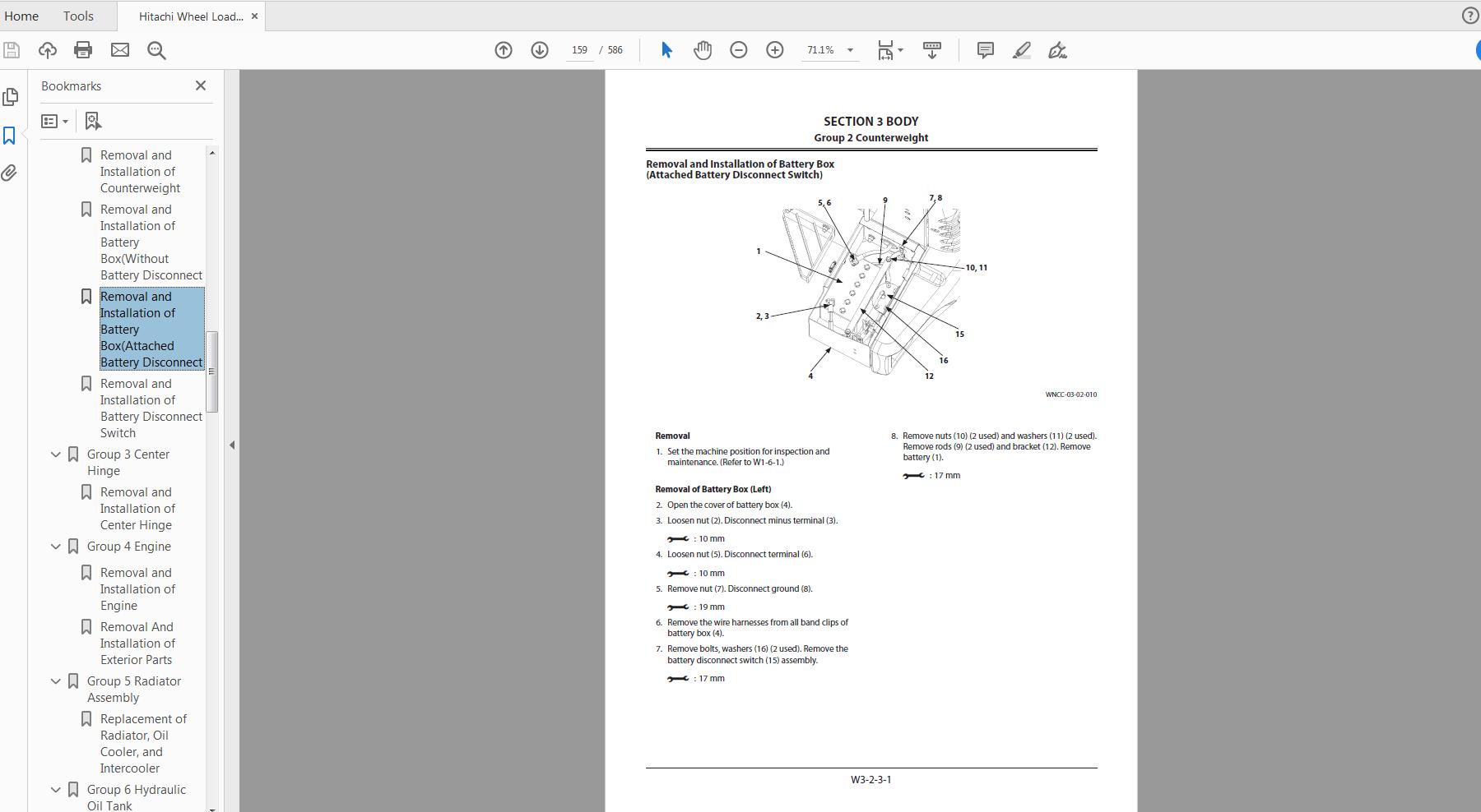 Hitachi Wheel Loader ZW120 5B Technical Manual Workshop Manual 5