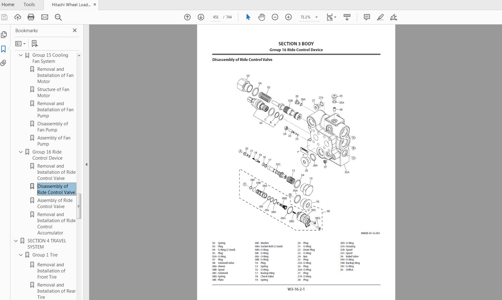 Hitachi Wheel Loader ZW180 5A Technical Workshop Manual Circuit Diagram 5