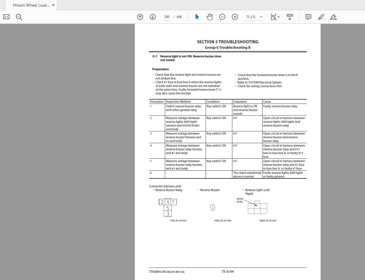Hitachi Wheel Loader ZW180 180PL 5B Technical Workshop Manual Circuit Diagram 4