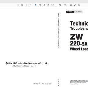Hitachi Wheel Loader ZW220 5A Technical Workshop Manual Circuit Diagram 1