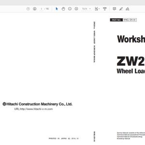 Hitachi Wheel Loader ZW220 5A Technical Workshop Manual Circuit Diagram 4