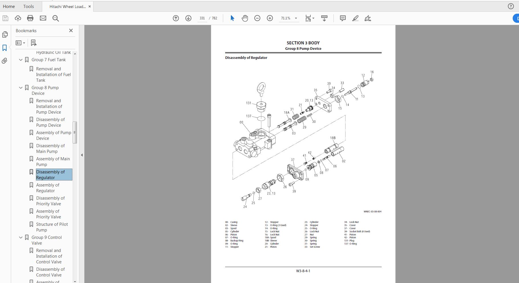 Hitachi Wheel Loader ZW220 5A Technical Workshop Manual Circuit Diagram 5