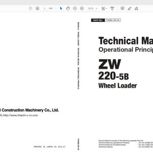 Hitachi Wheel Loader ZW220 5B Technical Workshop Manual Circuit Diagram 1