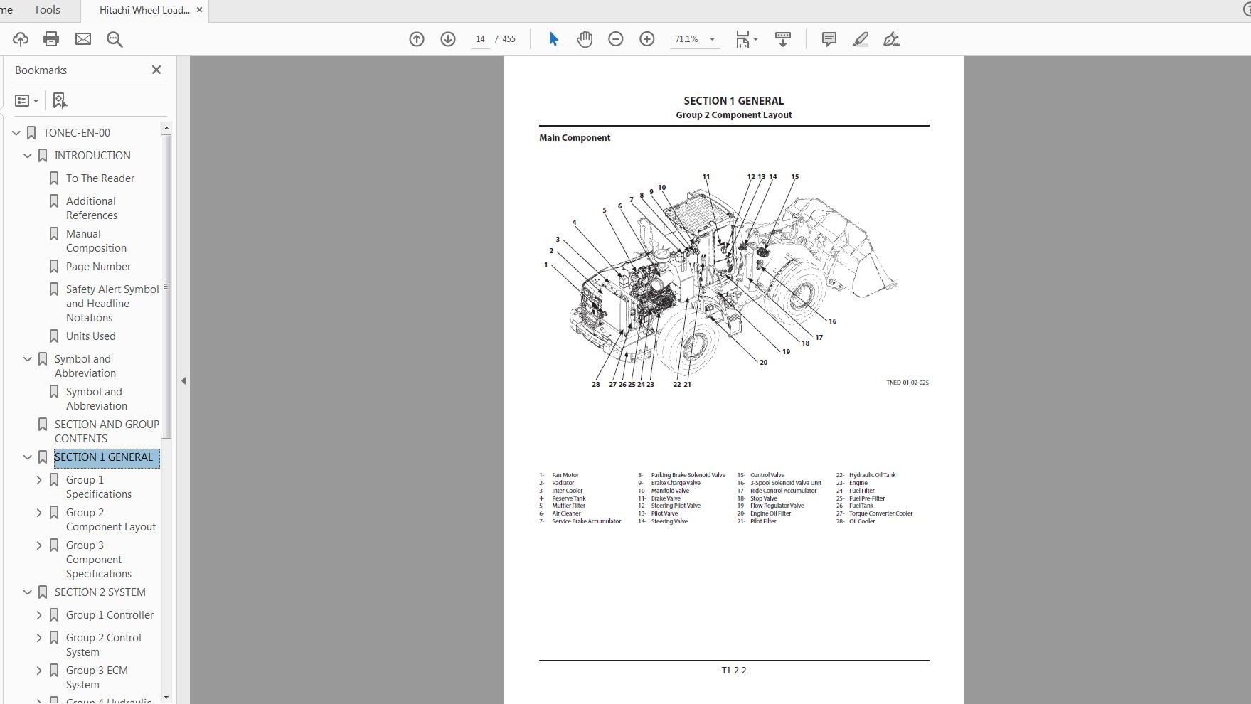 Hitachi Wheel Loader ZW250 5B Technical Workshop Manual Circuit Diagram 2