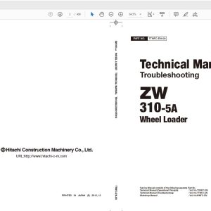 Hitachi Wheel Loader ZW310 5A Technical Manual Circuit Diagram 4