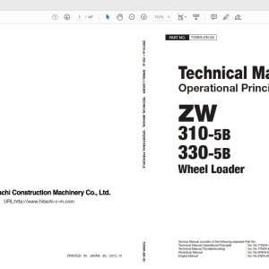 Hitachi Wheel Loader ZW310 330 5B Technical Workshop Manual Circuit Diagram 1