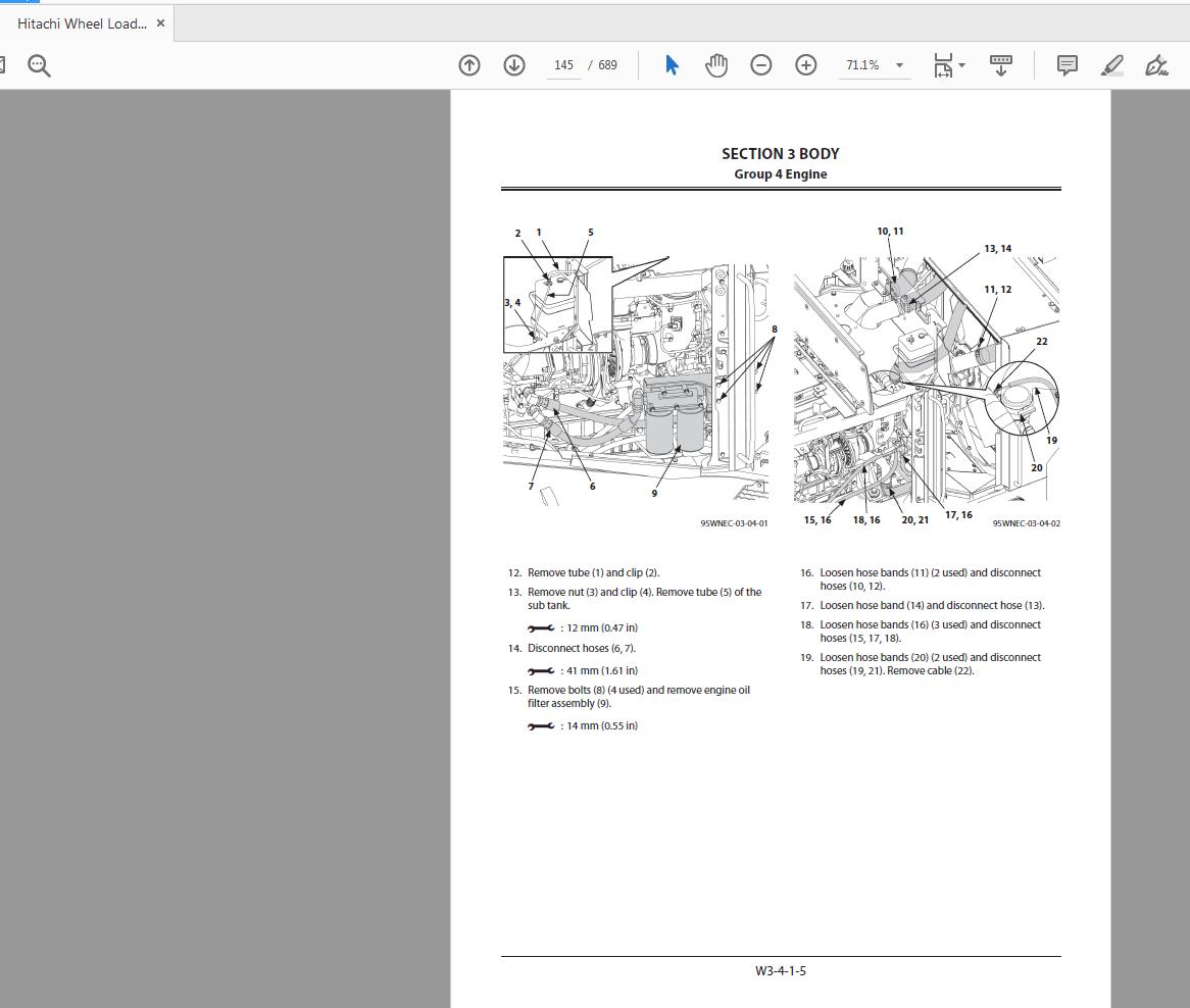 Hitachi Wheel Loader ZW370 5B Technical Workshop Manual Circuit Diagram 2