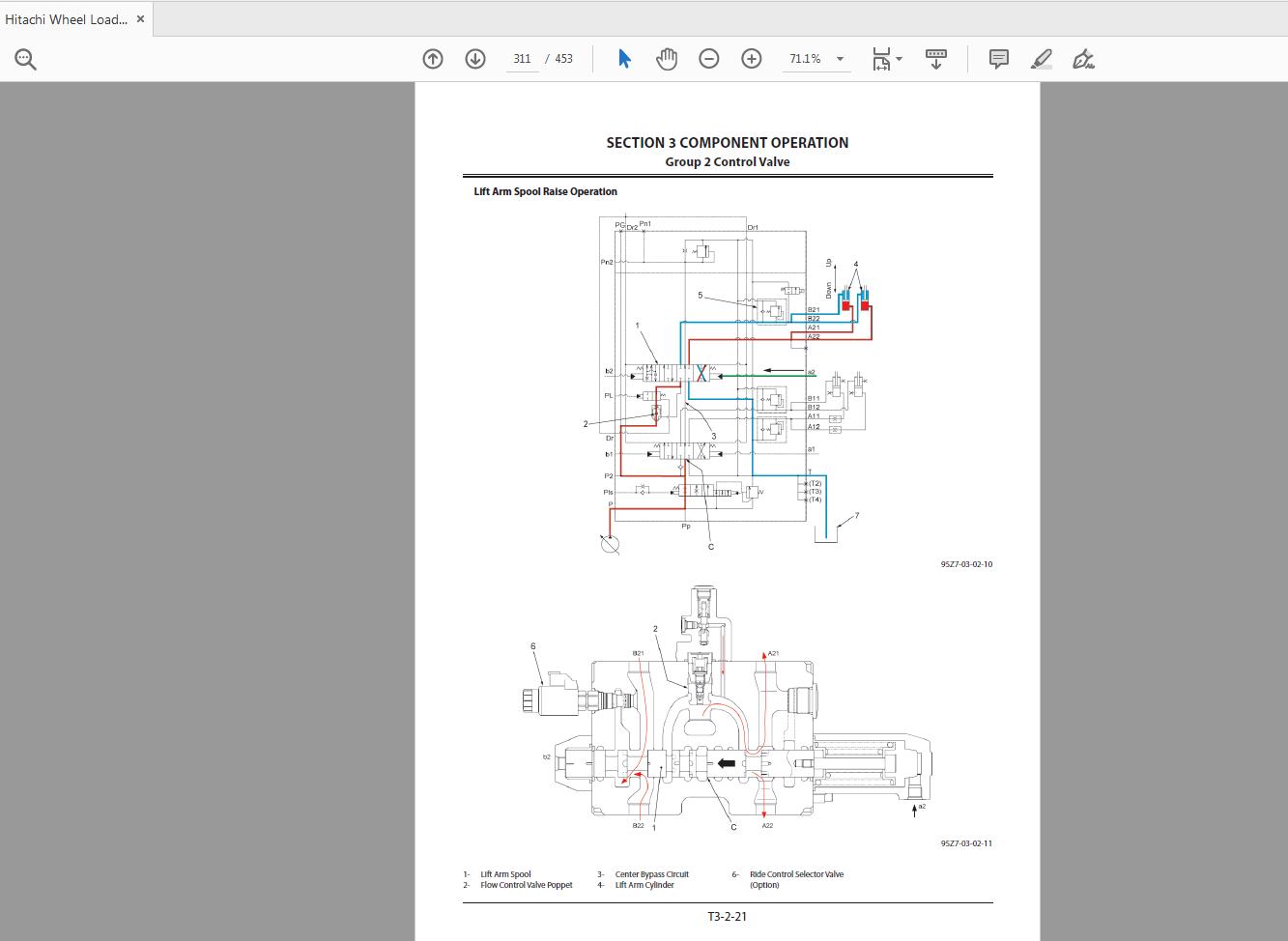 Hitachi Wheel Loader ZW370 5B Technical Workshop Manual Circuit Diagram 5