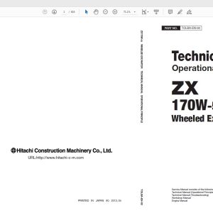 Hitachi Wheel Loader ZX170W 5B Technical Workshop Manual Circuit Diagram 1