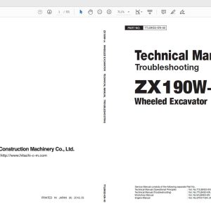 Hitachi Wheel Loader ZX190W 5A Technical Workshop Manual Circuit Diagram 4