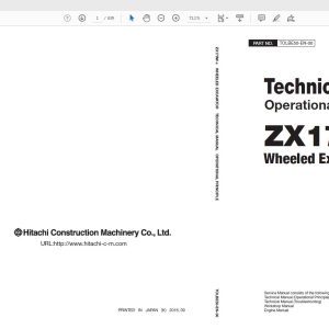 Hitachi Wheeled Excavator ZW 170W 6 Technical Workshop Manual Circuit Diagram 1