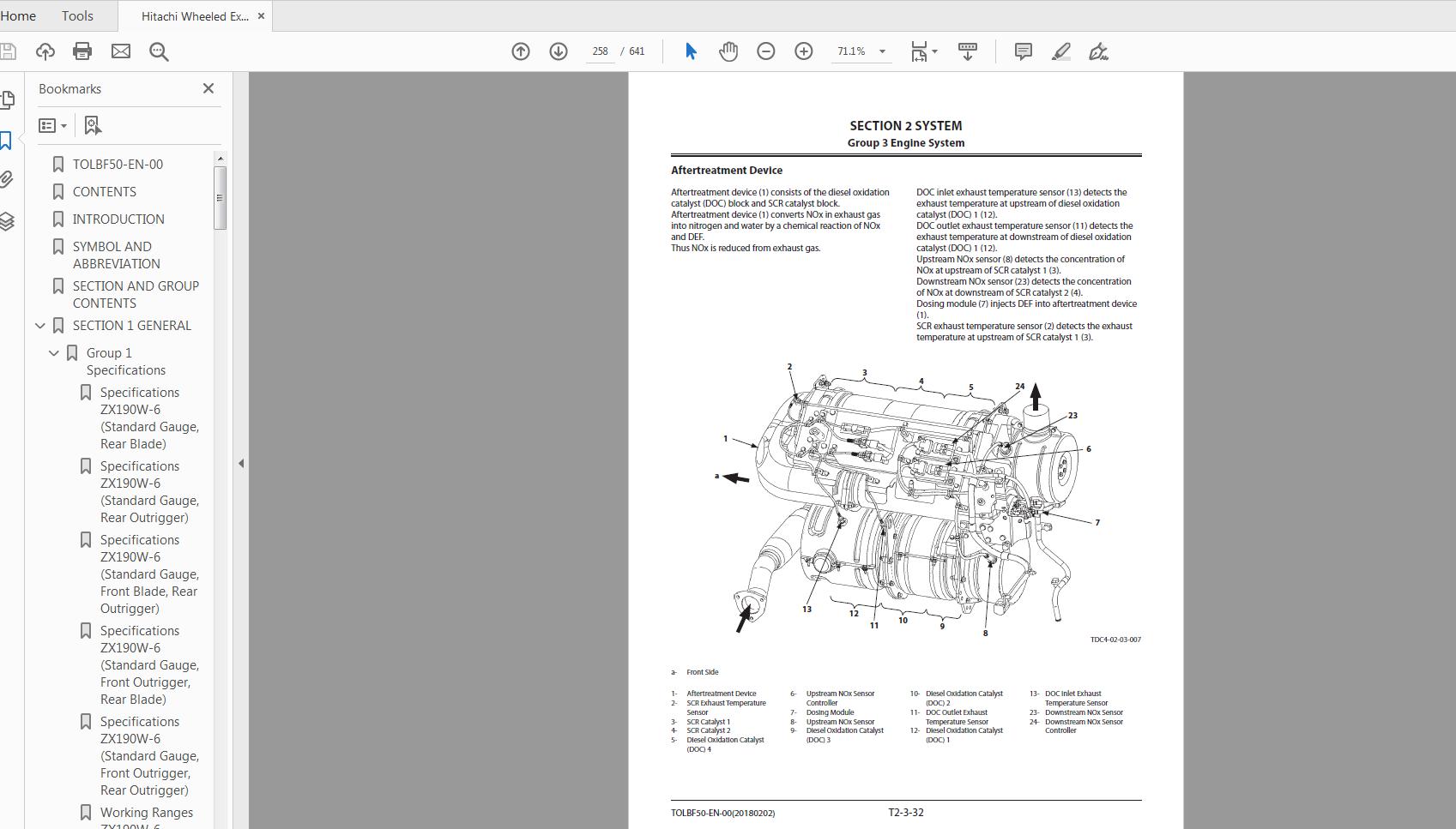 Hitachi Wheeled Excavator ZW 190W 6 Technical Workshop Manual Circuit Diagram 2 1