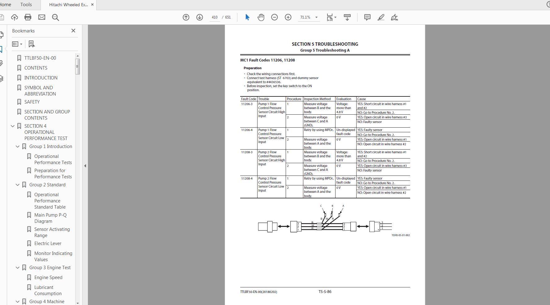 Hitachi Wheeled Excavator ZW 190W 6 Technical Workshop Manual Circuit Diagram 4 1