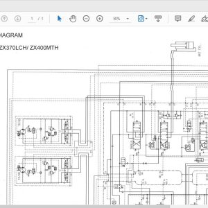 Hitachi ZX370LCH 400MTH GI XC00004133 Hydraulic Circuit Diagram 2