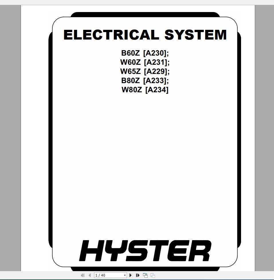 Hyster Class 3 Electric Motor Hand Trucks Repair Manuals5