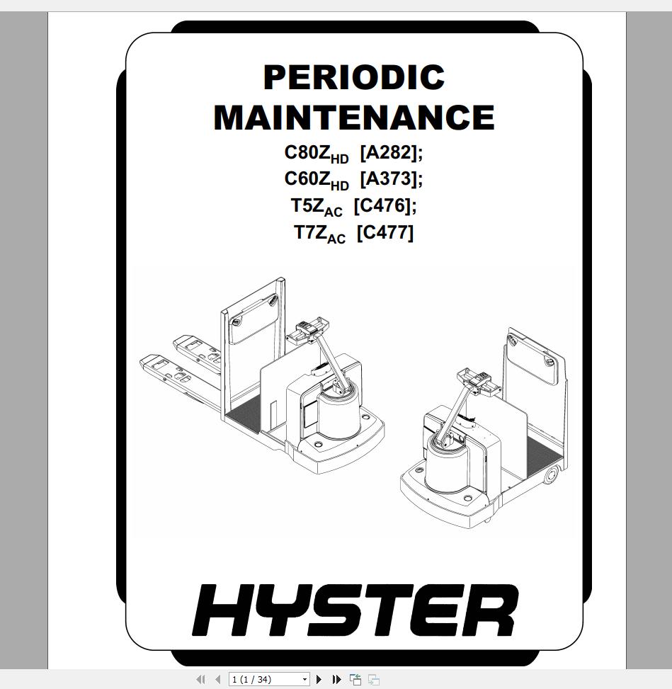 Hyster Class 3 Electric Motor Hand Trucks Repair Manuals9