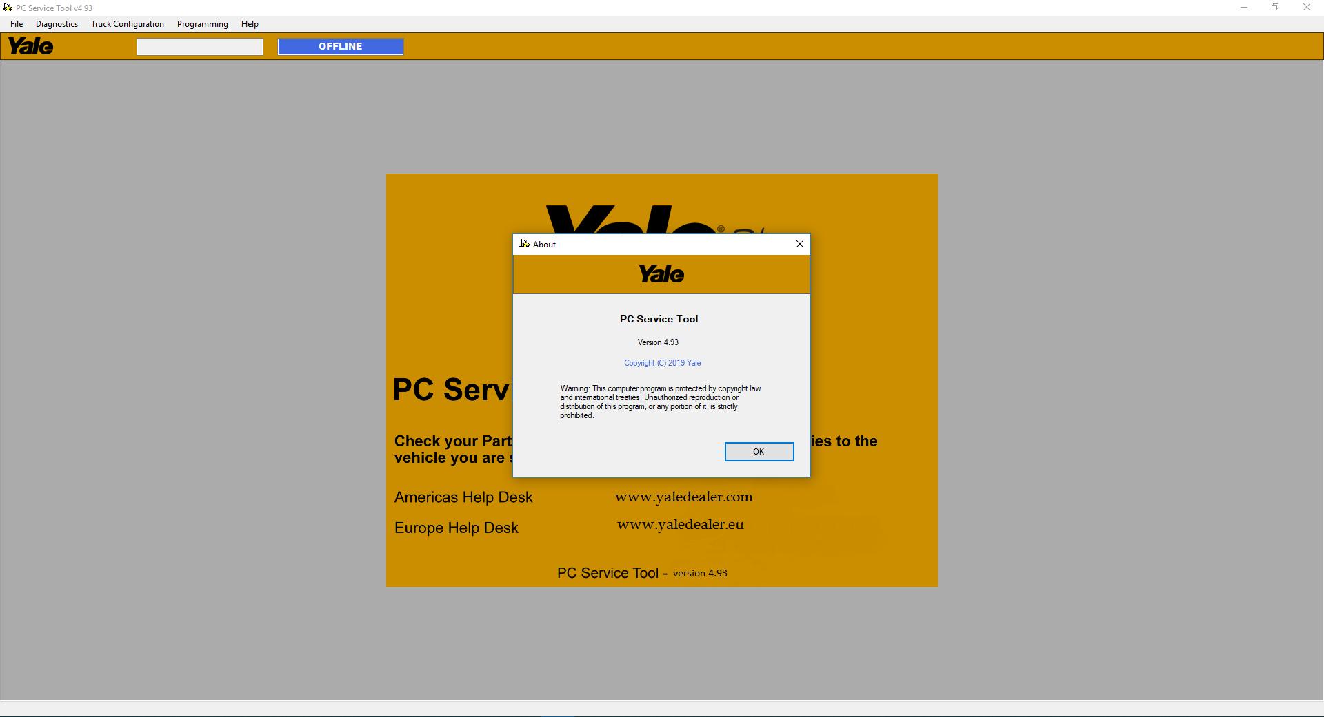 Hyster Yale PC Service Tool v493 20196VBAFa