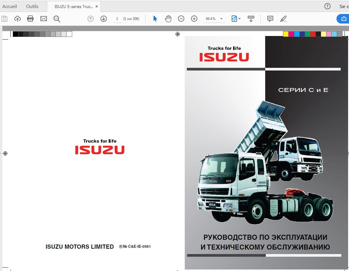 ISUZU Series C E CE IE 0561 Service And Maintenance Manual 1