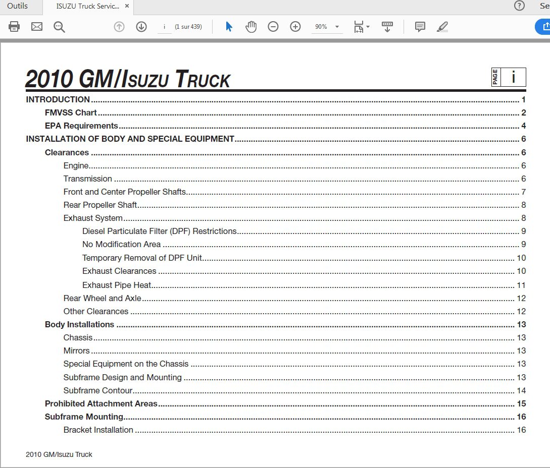 ISUZU Truck 2010 Service Manual 1