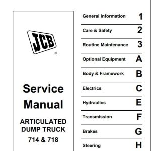 JCB Articulated Dump Trucks 714 718 Series Service Manual 1