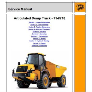 JCB Articulated Dump Trucks 714 718 Tier 3 Series Service Manual 1