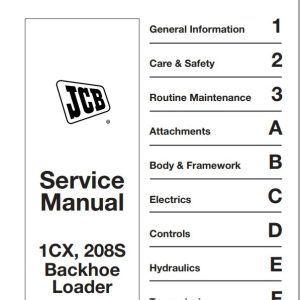 JCB Backhoe Loader 1CX 208s Service Manual 1
