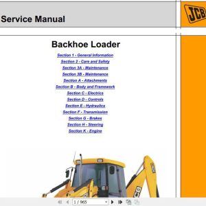 JCB Backhoe Loader 210S 212S 210SL Service Manual 1