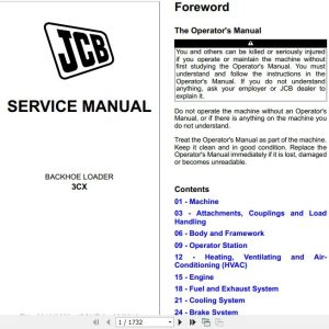 JCB Backhoe Loader 3CX T2 3 Service Manual 1