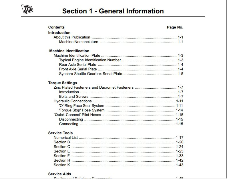 JCB Backhoe Loader 3DX 4DX India Service Manual 2