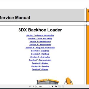JCB Backhoe Loader 3DX Service Manual 1