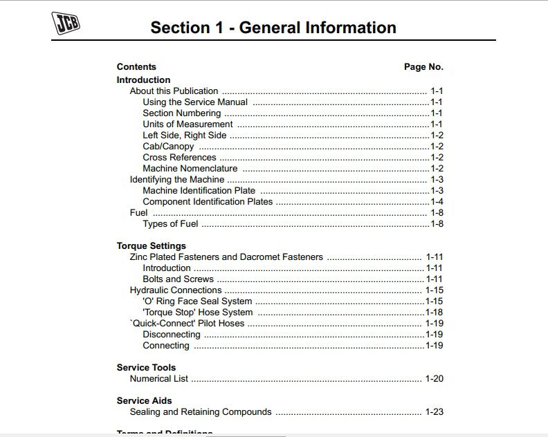 JCB Backhoe Loader C 3CX 4CX Service Manual 2