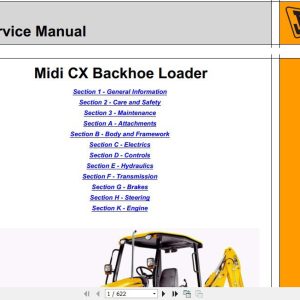 JCB Backhoe Loader Midi CX Service Manual 1