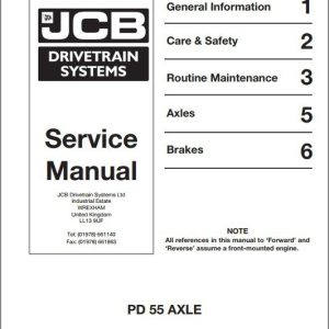 JCB Drivetrain PD 55 AXLE Service Manual 1
