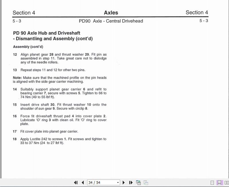 JCB Drivetrain PD90 Axles Service Manual 3