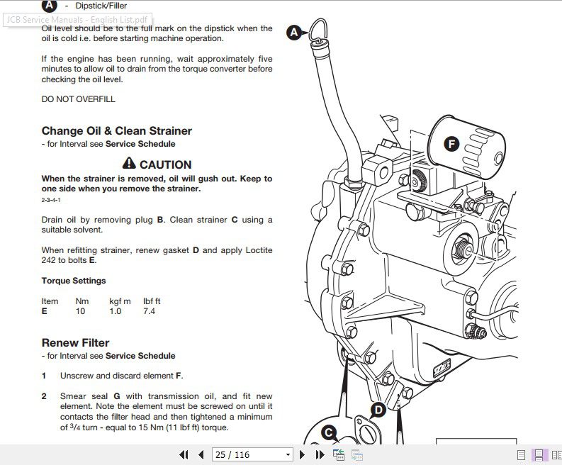 JCB Drivetrain SS500 Series Tranmission With Transfer Gearbox TG150 Service Manual 3
