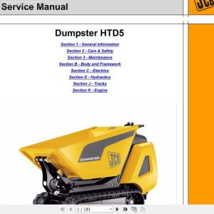 JCB Dumper HTD5 Service Manual 1