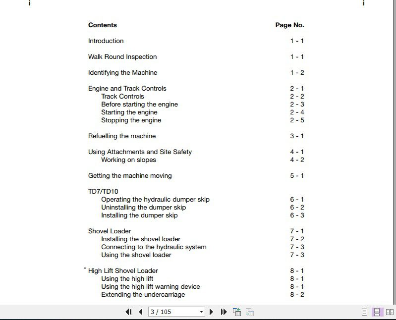 JCB Dumper TD7 T010 Service Manual 2