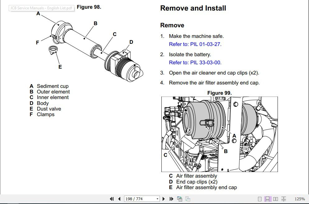JCB Dumpster 1T 1 High Tip Service Manual 3