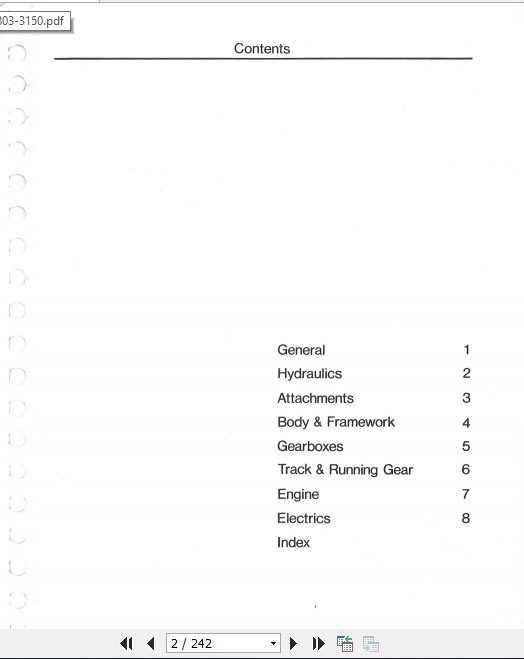 JCB Excavator 805 805B 806B 807B 808 Service Manual 2