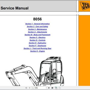 JCB Excavator 8056 Service Manual 1