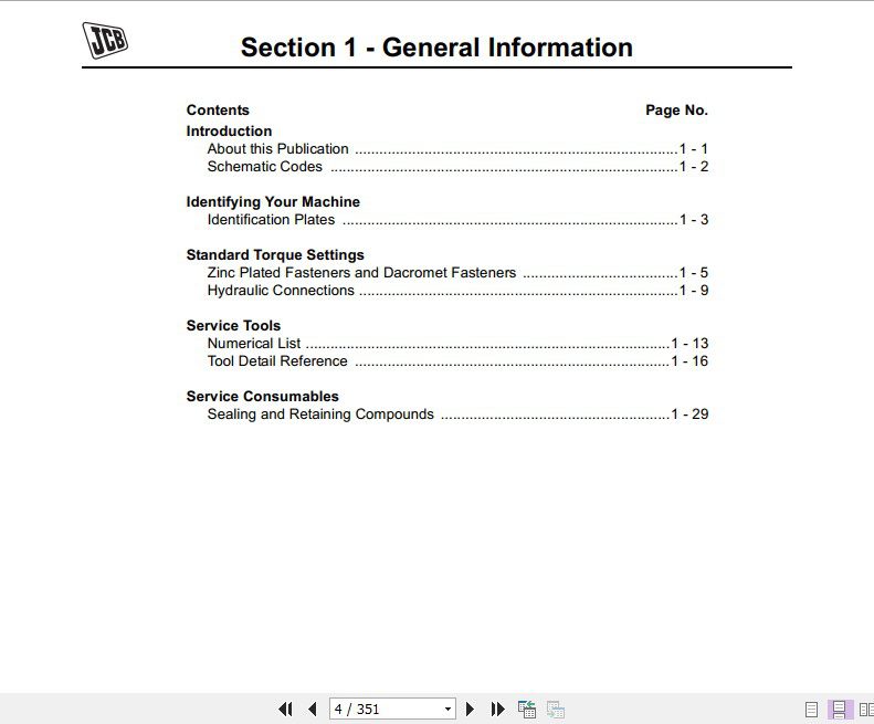 JCB Excavator 8056 Service Manual 2