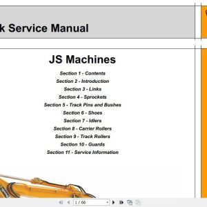 JCB Excavator JS Machine Track Wear Guide Sevices Manual 1