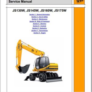 JCB Excavator JS130 175W Isuzu Tier 3 Sevice Manual 1