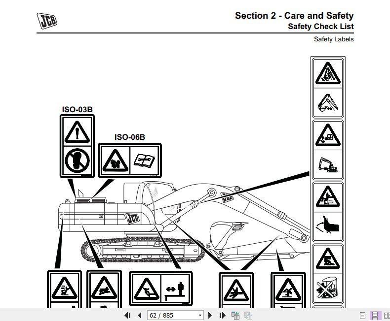 JCB Excavator JS200 260 Isuzu Tier 3 Sevice Manual 3
