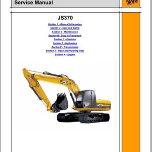 JCB Excavator JS370 Tier 4i Isuzu China Sevice Manual 1