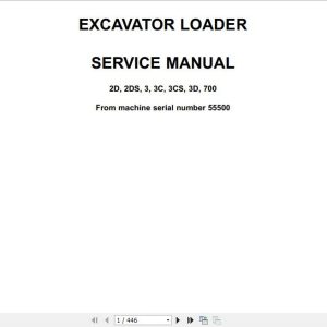JCB Excavator Loader 2D 2DS 3 3C 3JCS 3D 700 Sevices Manual 1