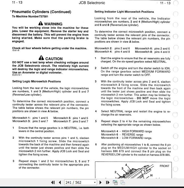 JCB Fastrac 1115 11155 1125 1135 Sevice Manual 4