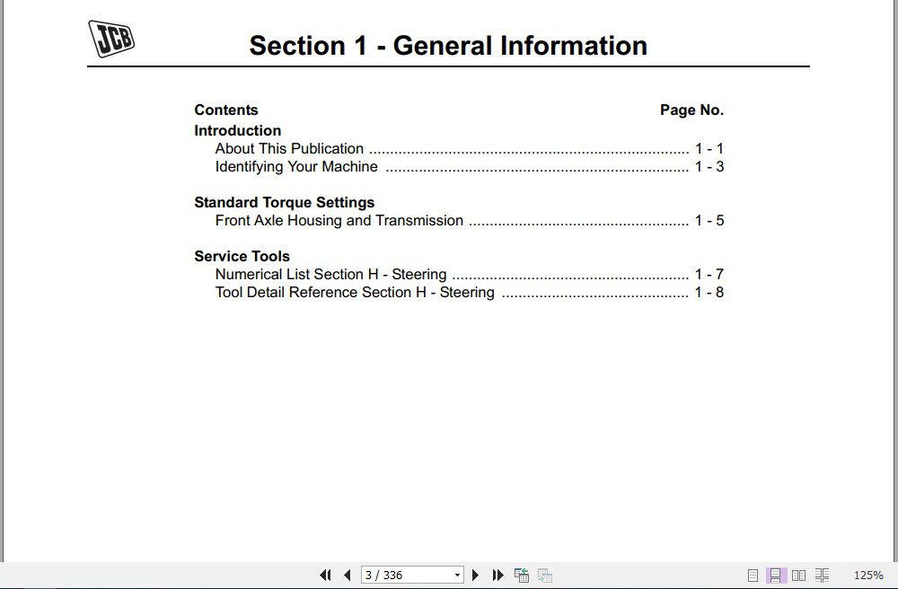 JCB Groundcare 323 327 HST Service Manual 2