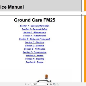 JCB Groundcare FM25 Service Manual 1