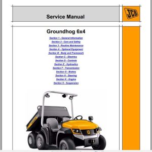 JCB Groundcare Groundhog 6x4 Workmax 6x4 Service Manual 1 1